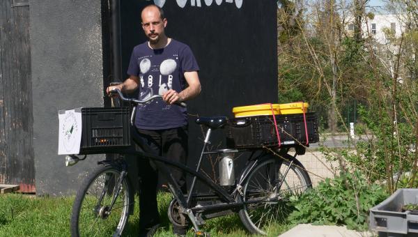 Environnement : vélo et biodéchets en tandem pour Cycloposteur - Cédric Blum