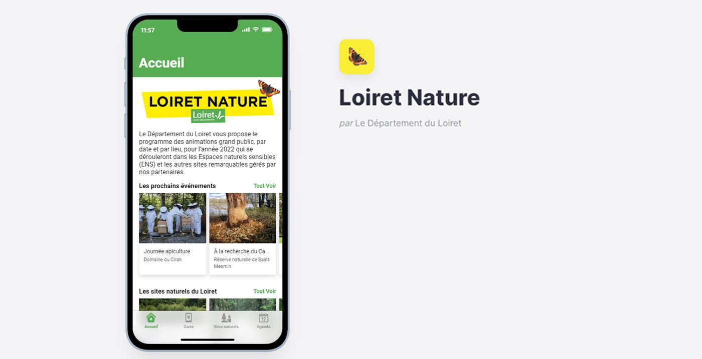 Screenshot de l'application Loiret Nature