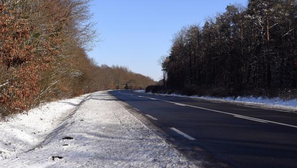 Routes enneigées dans le Loiret (février 2021)