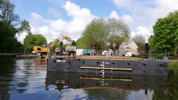 Travaux sur l'écluse de Vitry-aux-Loges