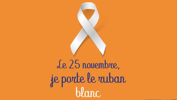 Le Département du Loiret soutient la journée internationale pour l'élimination de la violence à l'égard des femmes - ruban blanc