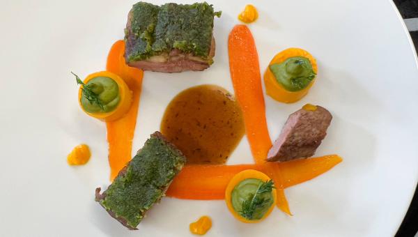 Menu signature Loiret : de futurs cuisiniers participent au concours ! plat de résistance vue de dessus