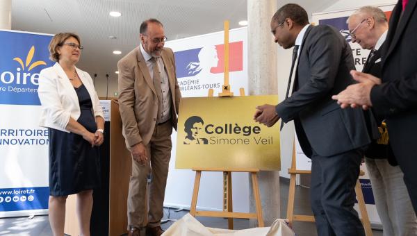 Inauguration du collège Simone-Veil de Pithiviers, le 5 juin 2023