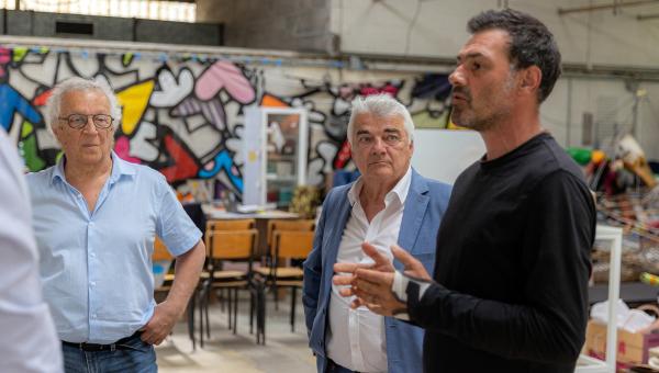 Jacques Mesas pendant une visite du canton de Beaugency