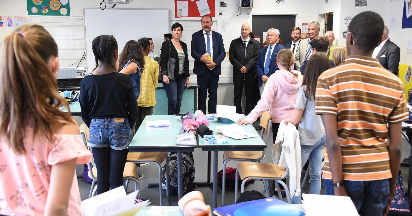 Marc Gaudet, président du Département, et les conseillers départementaux ont souhaité une bonne rentrée aux collégiens.