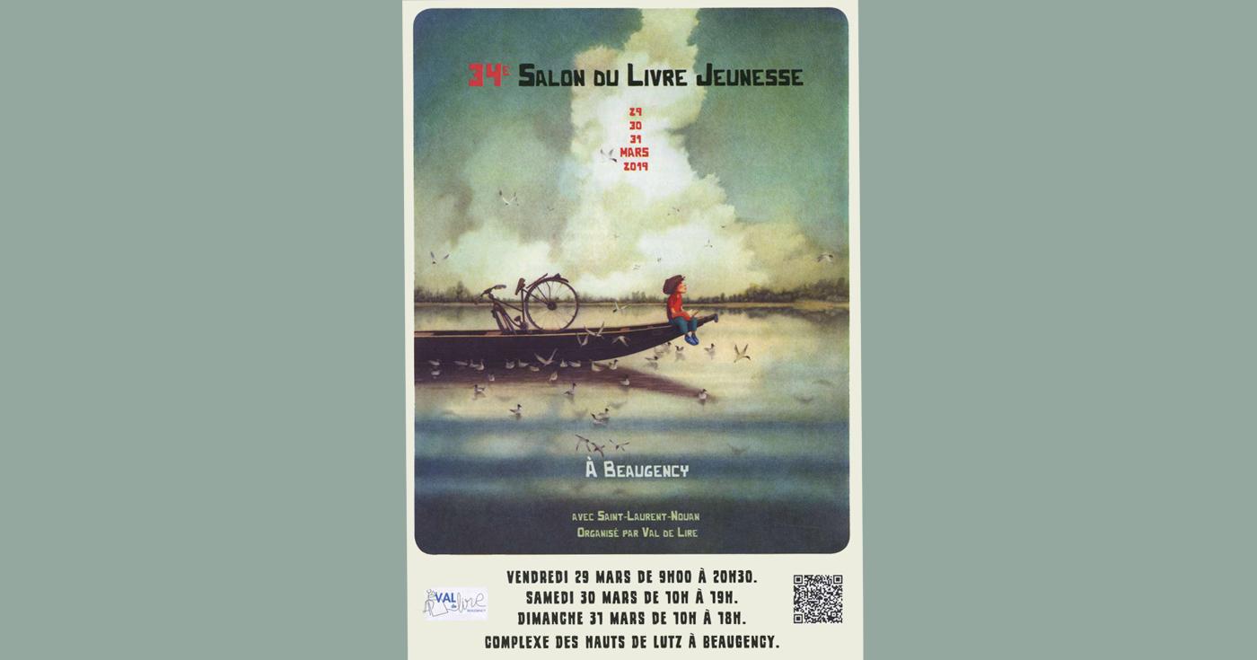 Salon du livre de Beaugency 2019 affiche fond vert