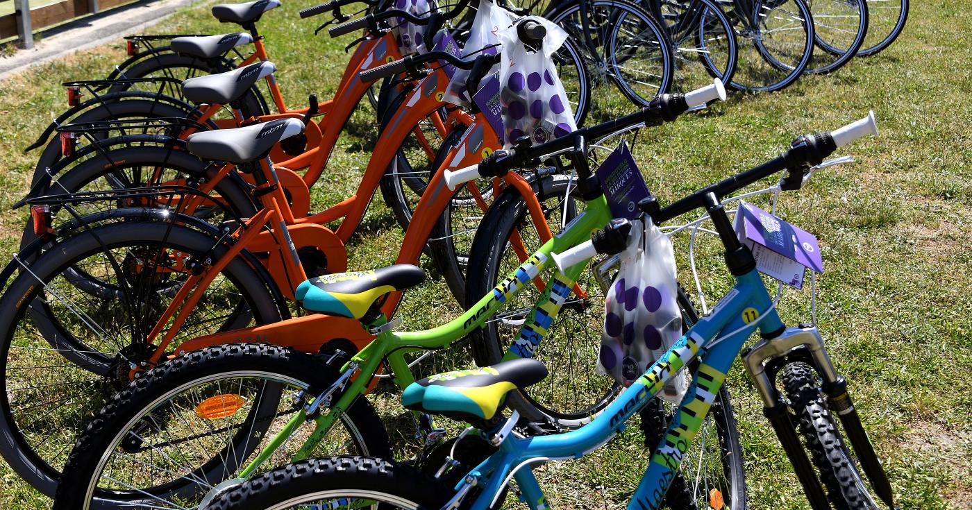 vélos donnés à la maison de l'enfance par l'entreprise Bourdin paysage