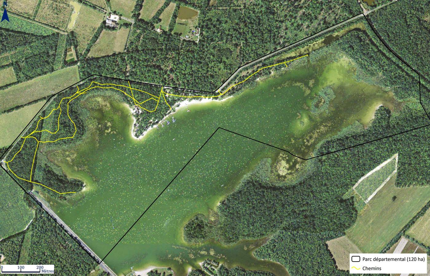 Plan du parc naturel de l'étang du Puits à Cerdon