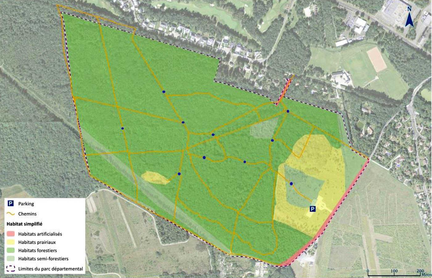 Plan du parc de Limère à Ardon