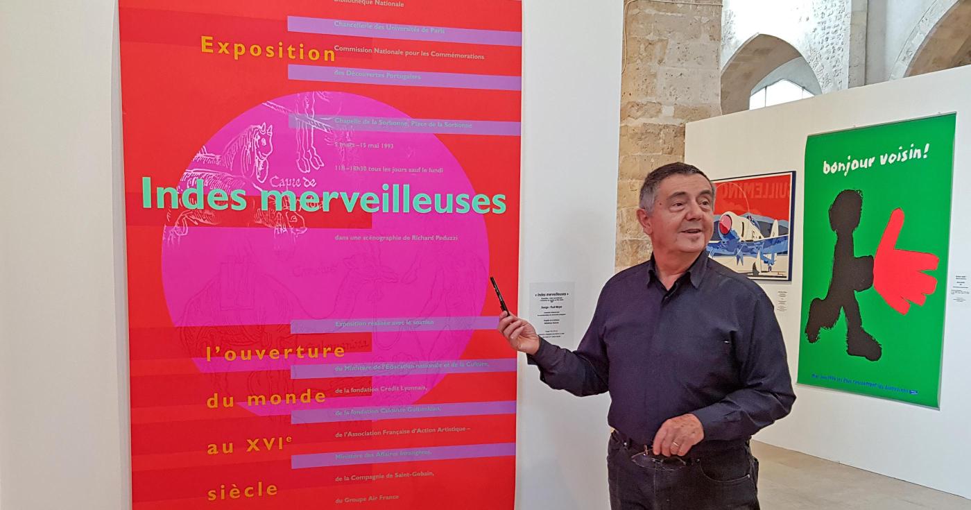 Exposition Sérigraphie - Michel Dubois - 3 - devant affiche Inde merveilleuse