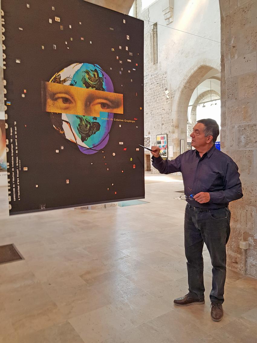 Exposition sérigraphie - Michel Dubois - Affiche avec les yeux de la Joconde