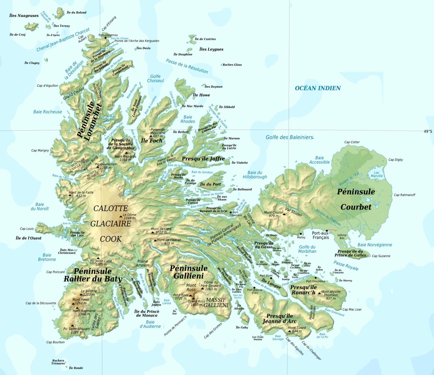 Témoins d'un confinement - Iles Kerguelen carte