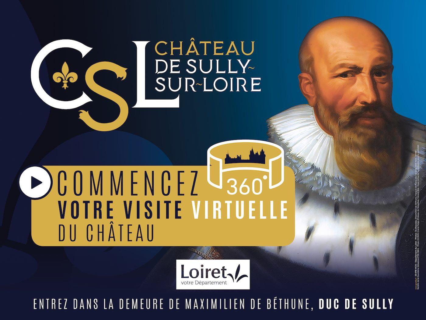 Illustration de présentation de la visite 360 au château de Sully