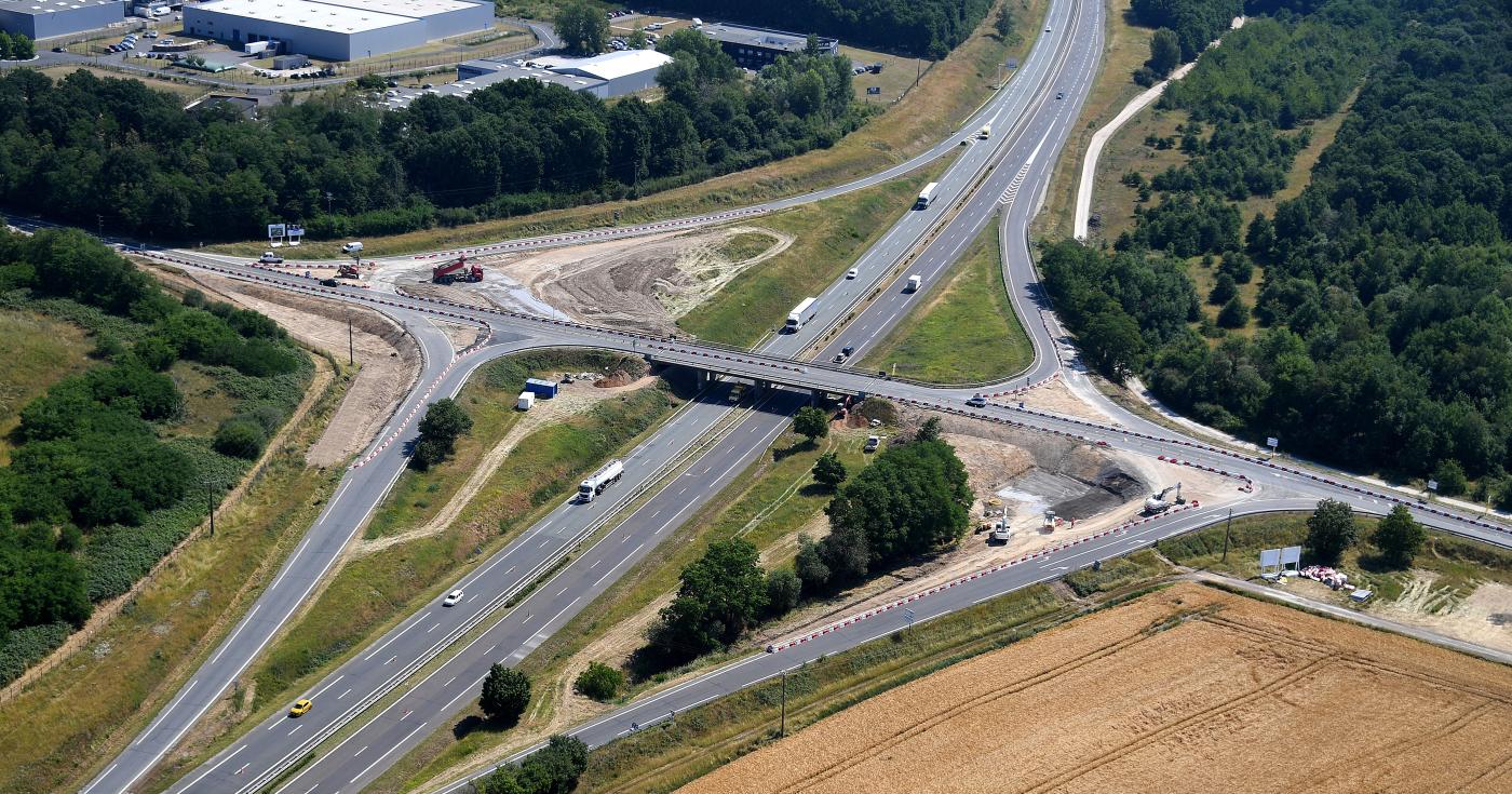 Travaux de l'échangeur de Fay-aux-Loges