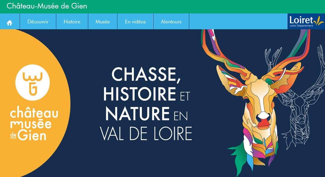 Visuel du site web du château-musée de Gien