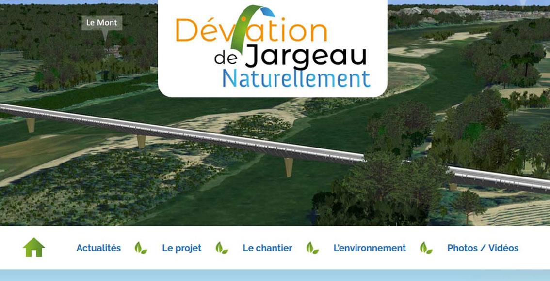 Copie d'écran du site sur la déviation de Jargeau