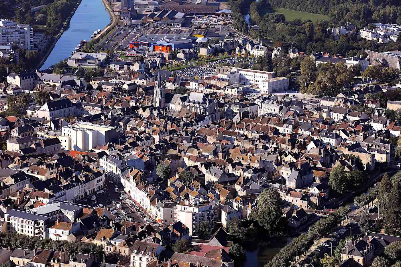 Vue aérienne de Montargis