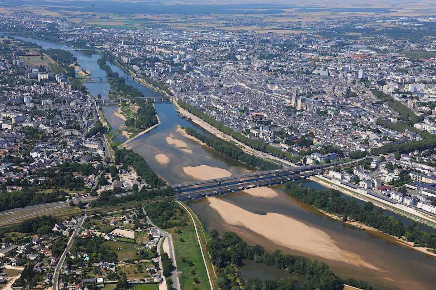 Vue aérienne d'Orléans