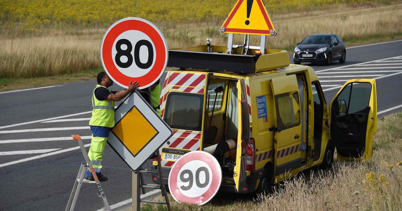 Loiret : certaines routes repassent à 90 km/h - photo panneaux 80 et 90 km/h