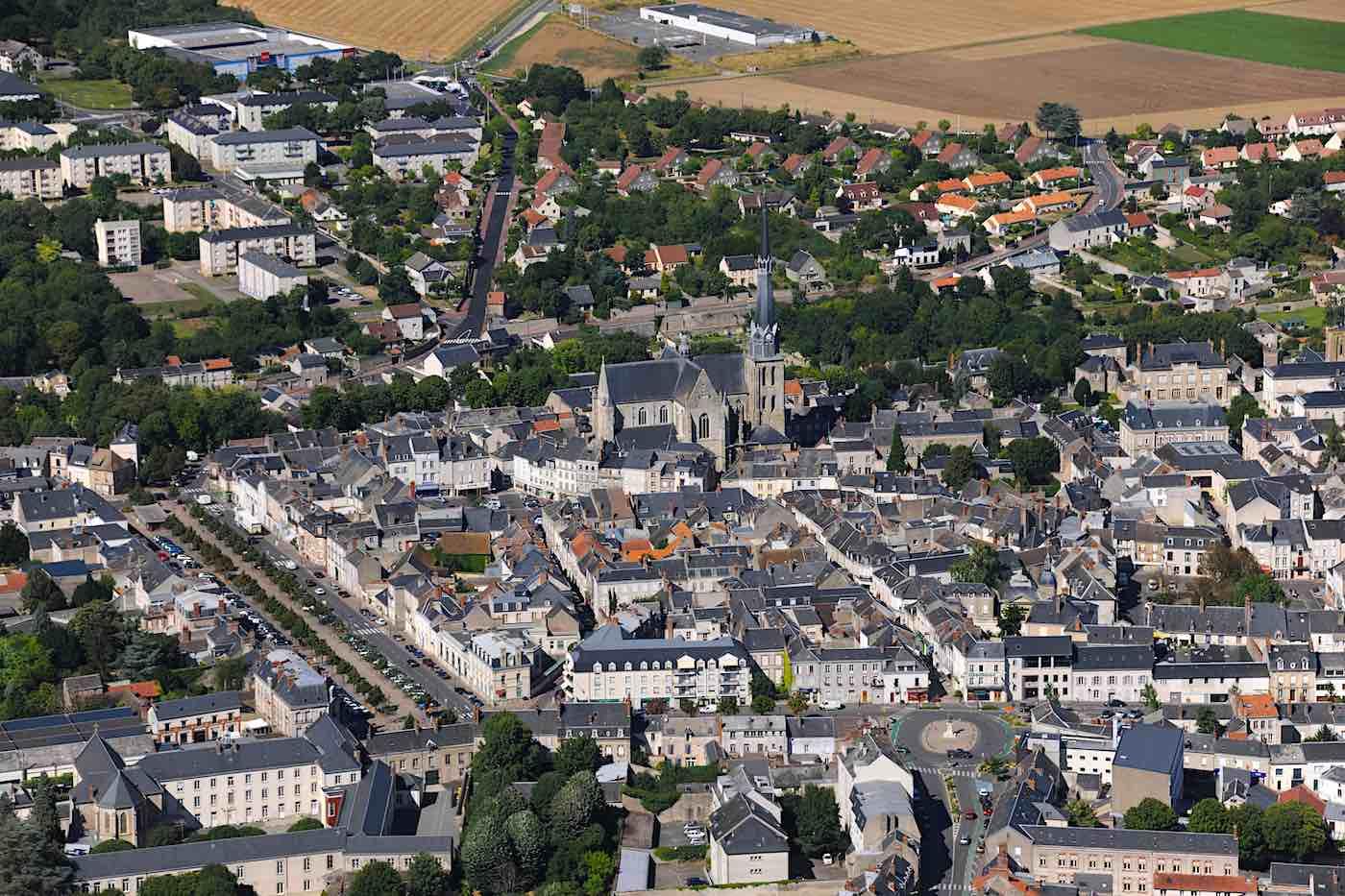 Vue aérienne de Pithiviers
