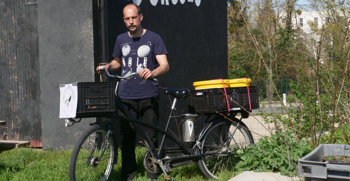 Environnement : vélo et biodéchets en tandem pour Cycloposteur - Cédric Blum