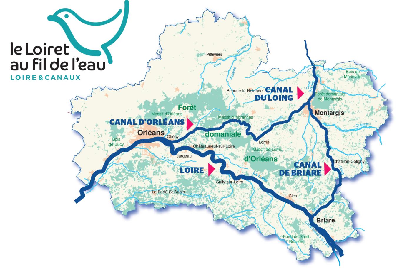 Carte Loiret au fil de l'eau 2021