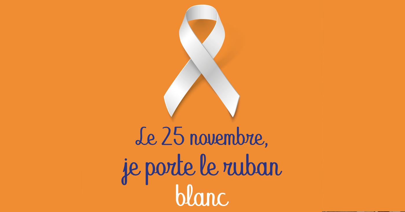 Le Département du Loiret soutient la journée internationale pour l'élimination de la violence à l'égard des femmes - ruban blanc