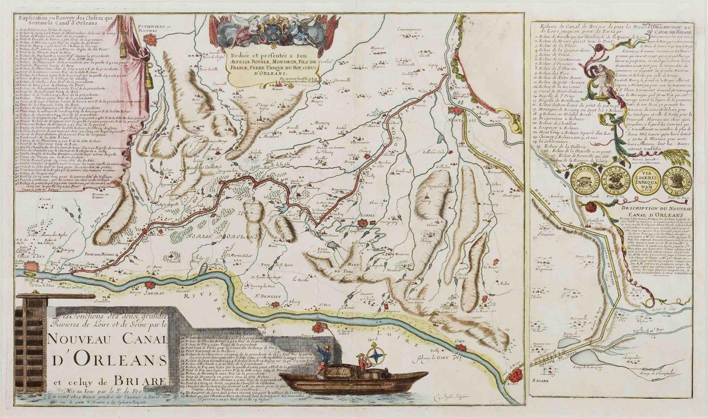 plan ancien du canal d'Orléans