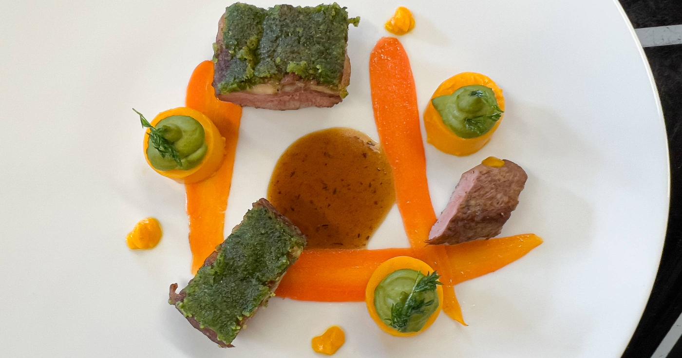 Menu signature Loiret : de futurs cuisiniers participent au concours ! plat de résistance vue de dessus