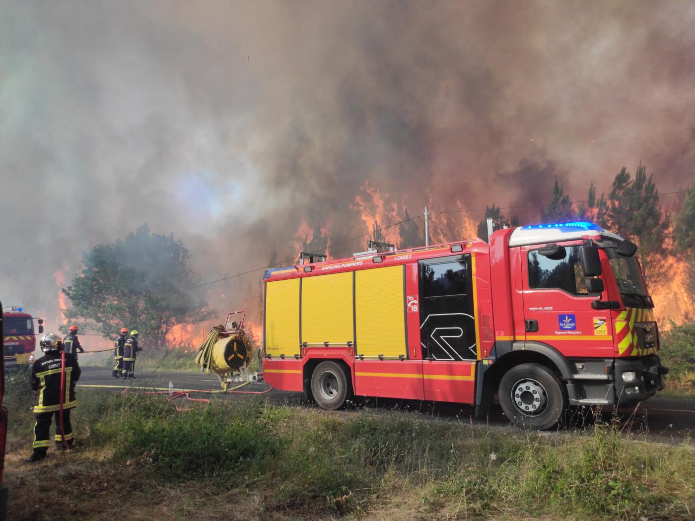 Pompiers Loiret feu