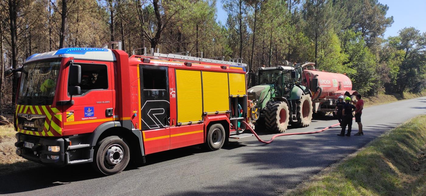 Pompiers Loiret feu