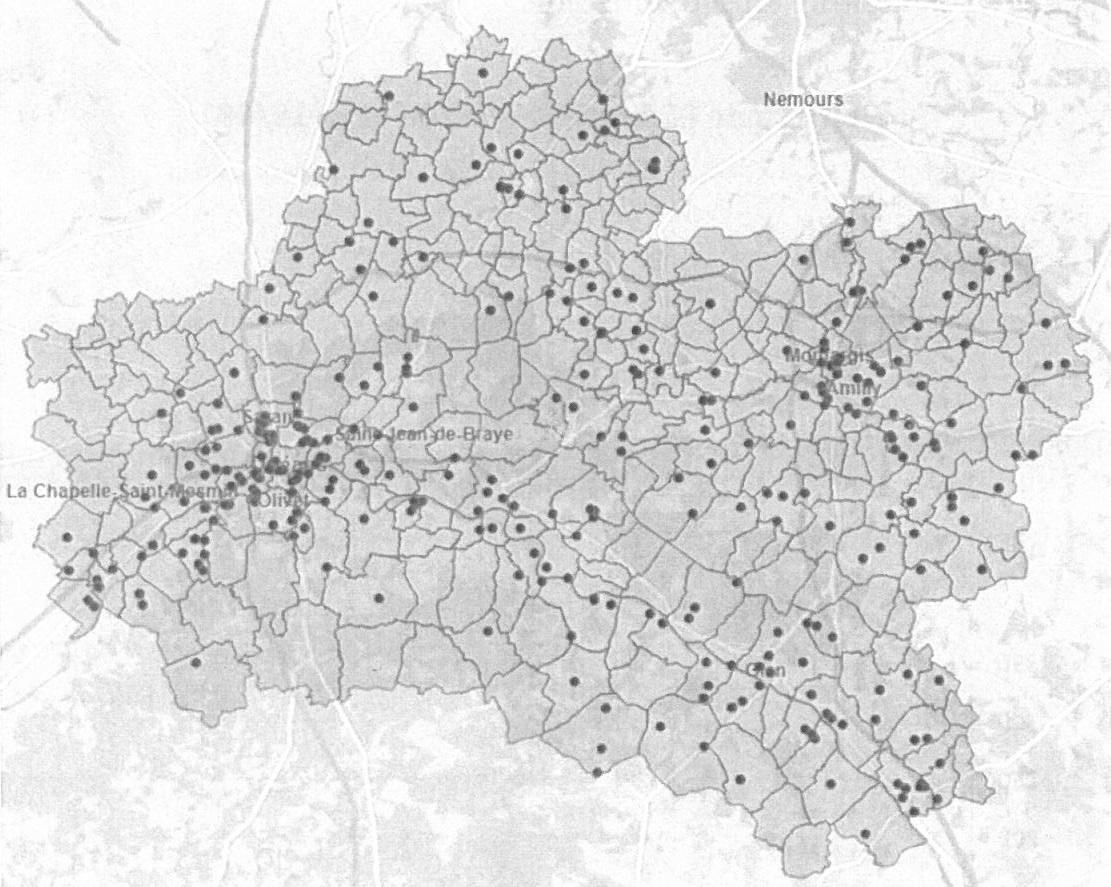 Carte Loiret feu été 2022