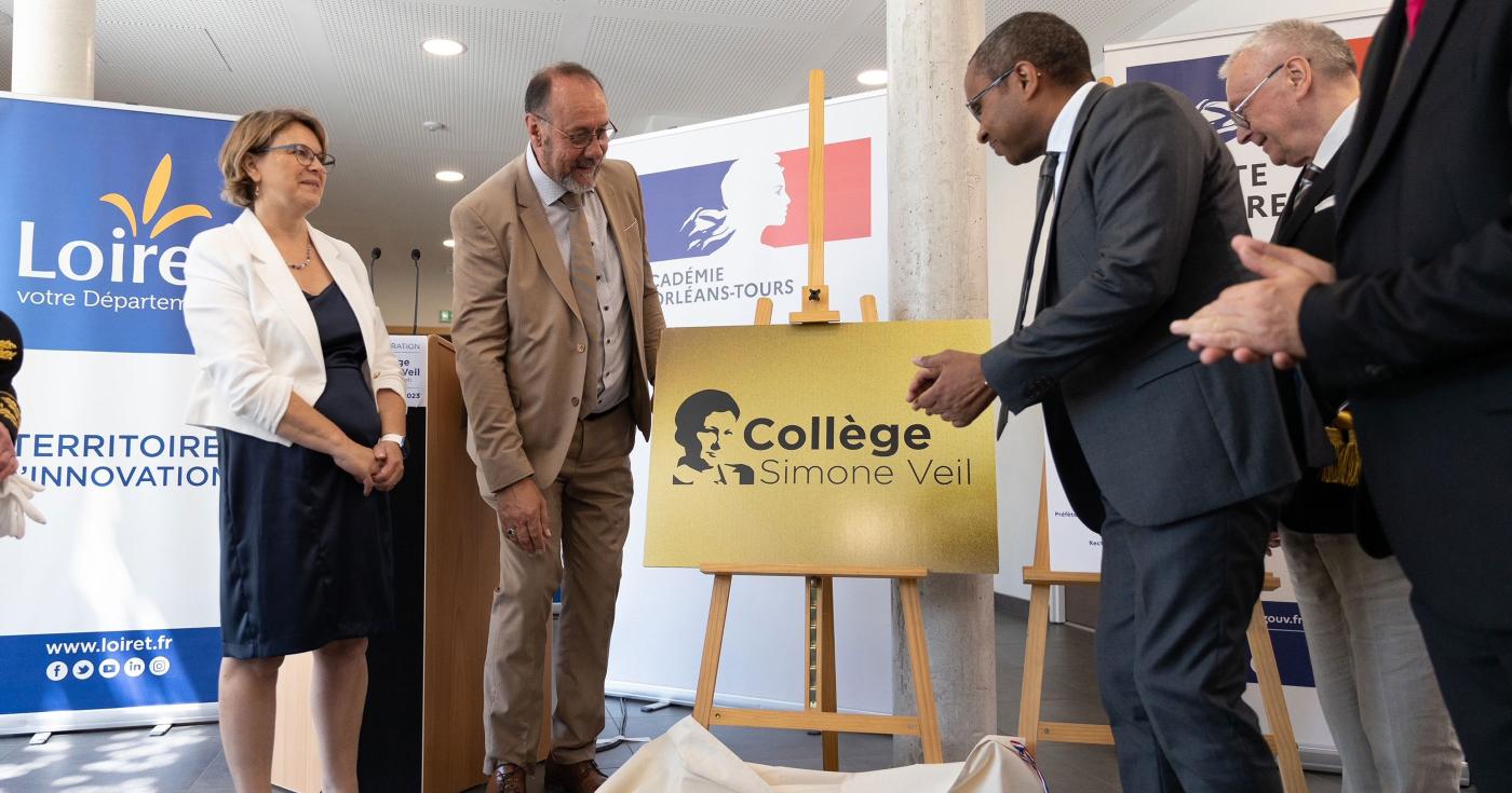 Inauguration du collège Simone-Veil de Pithiviers, le 5 juin 2023