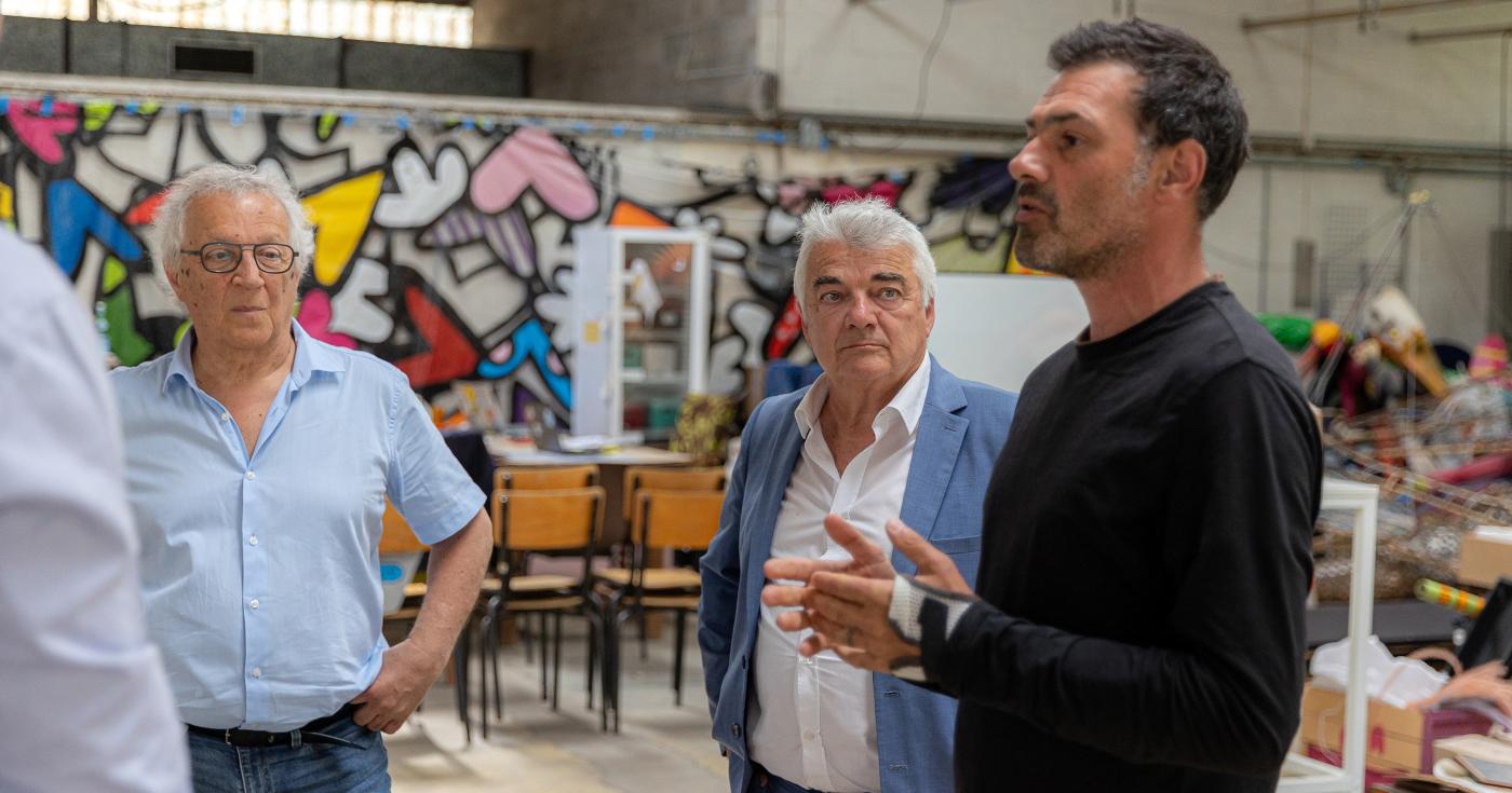 Jacques Mesas pendant une visite du canton de Beaugency