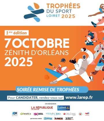 Trophées du Sport Loiret 2025 1ère édition 7 octobre Zénith d'Orléans 2025 Soirée de remise des trophées Pour postuler, rendez-vous sur : www.larep.fr